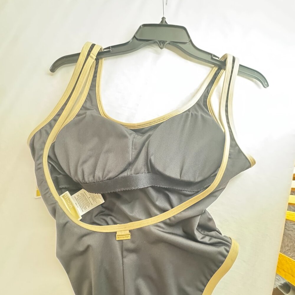 NWT Michael Kors Black Khaki One Piece Swimsuit - Picture 6 of 9